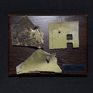 Decor Wall Desk with pieces Russian Helicopter MU28 - Copter Fuselage Piece and Skin from Ukraine 2023 - Unique Souvenir