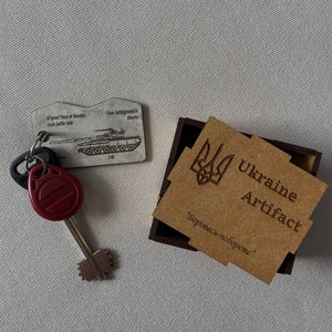 Destroyed Tank Token, Keychain from Russian Tank, Piece of Russian Tank, Destroyed Russian T80, Unique Steel Gifts for Men Tank Token