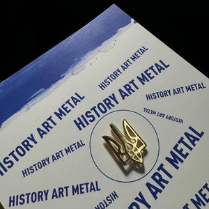 Ukraine Trident Trizyb Pin, Ukraine Trizub pin , Gold Color Pin , made in Ukraine pin , Ukraine Trident Badge  , Ukraine seller