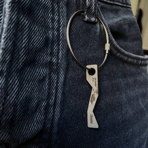 Recycled in Ukraine Key Fob, Mini Keychain, Mini Token Brutal Military Gift, Keychain from Russian Tank, Unique Steel Gifts, Made in Ukraine