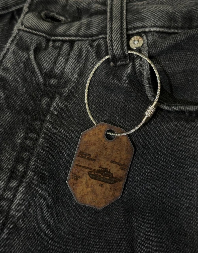 Rusty Key Chain Keychain From Russian Tank, Recycled Tank Keychain, Piece of Russian ...