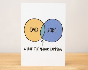 Father's Day Card, Funny, Dad joke, Where the magic happens