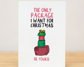 Biglietti Di Natale Divertenti E Offensivi Brainbox Candy | 'Xmas Pull My Cracker B' | Cartolina 120x170 Mm Con Busta