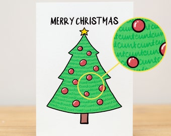 Weihnachtskarte, Lustig, Frohe Weihnachten Cuntcuntcunt