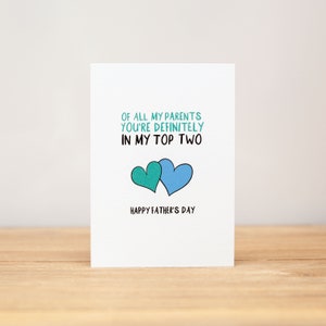 Father's Day Card, Funny, Definitely in my top two