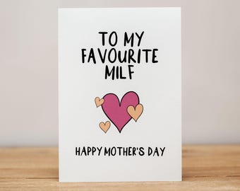 Moederdagkaart: grappig, voor mijn favoriete milf