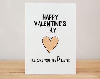 Liefdeskaart: jubileum, valentijn, ik geef je de D later