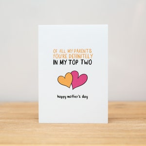 Mother's Day Card - Funny, You're definitely in my top two