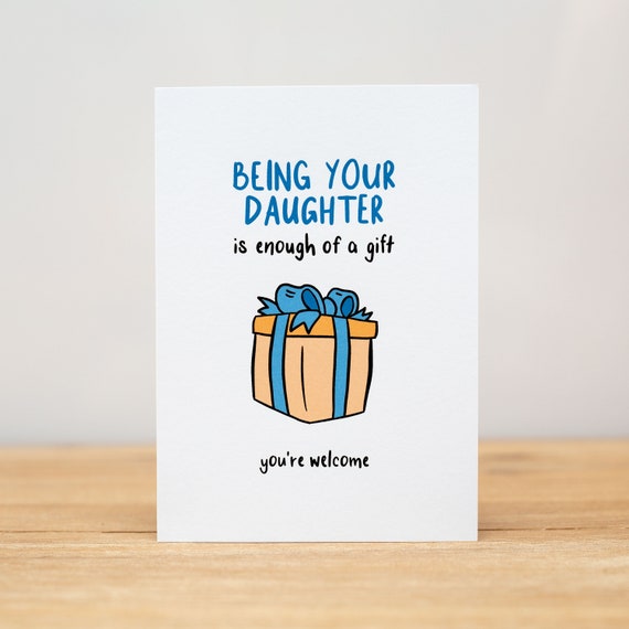 Vatertagskarte „Love Dad“ – Lustige Papierkarte Mit Umschlag, 13,5x21,1 Cm, Für Sohn Oder Tochter