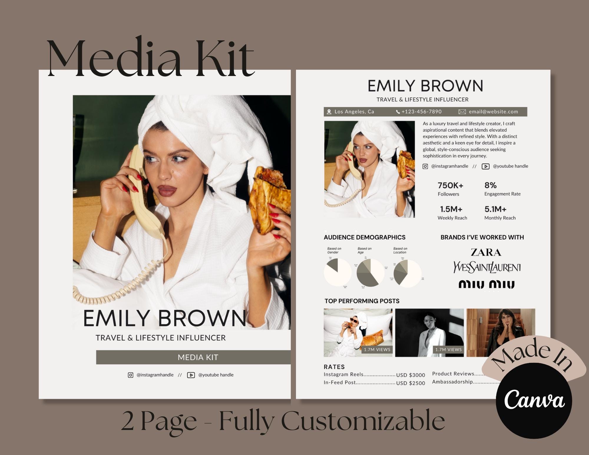 Curated visual reference: Picture Idea: Luxury Lifestyle Influencer Content Creator Media Kit And Rate Card