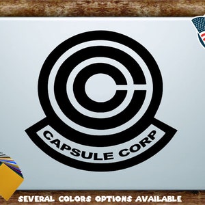 Capsule Corp Logo 4" WHITE Vinyl Decal Sticker Dragonball Z DBZ