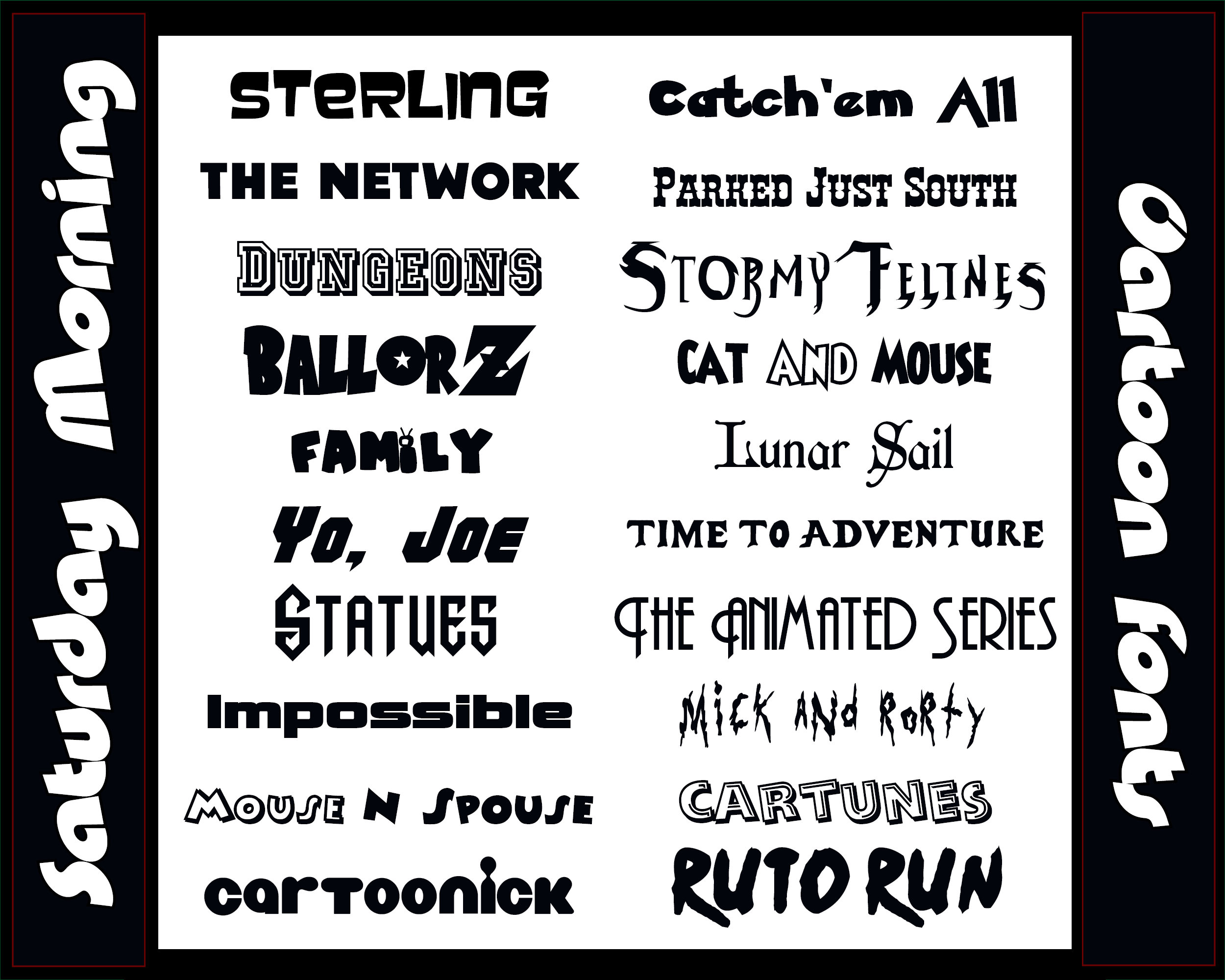 Saturday Morning Cartoon's Font Pack 32 Different Fonts - Etsy Saturday Morning Cartoon's Font Pack 32 Different Fonts - Etsy