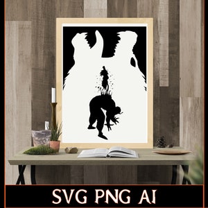 King Picollo&#39;s Destruction - Dragonball Z Inspired Vector Graphic (Ai, SVG & PNG Silhouette) Vectors for Cricut and Silhouette