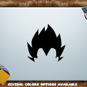 Dragonball Z DBZ Inspired Vegeta Hair Silhouette Vinyl Diecut Decal Sticker All Sizes