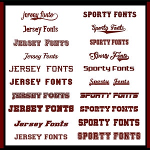 Jersey and Sports Font Pack - 20 Different Fonts with 35+ Variations (Digital Download)
