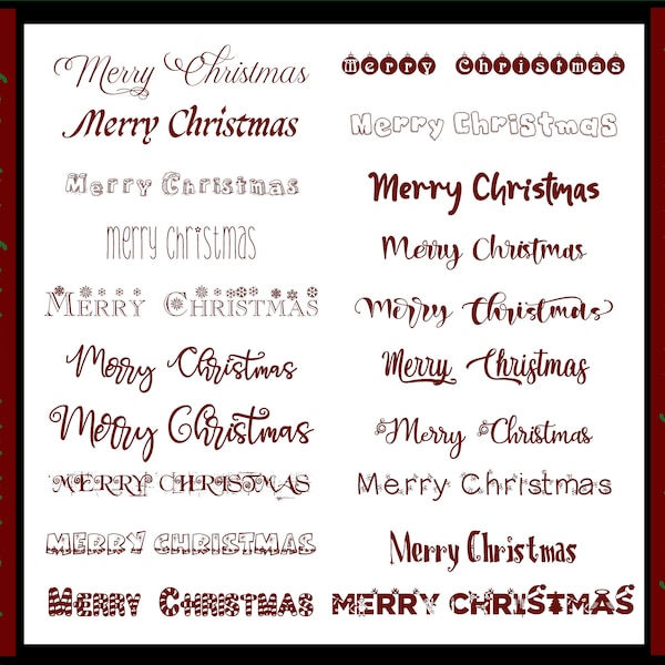 Christmas Font Pack 1 (21 fuentes navideñas y cursivas) (descarga digital)