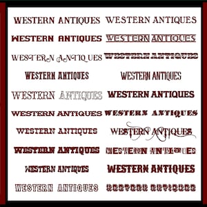 Pacchetto font Western Antiques 1 (20 font occidentali e antichi) (download digitale)