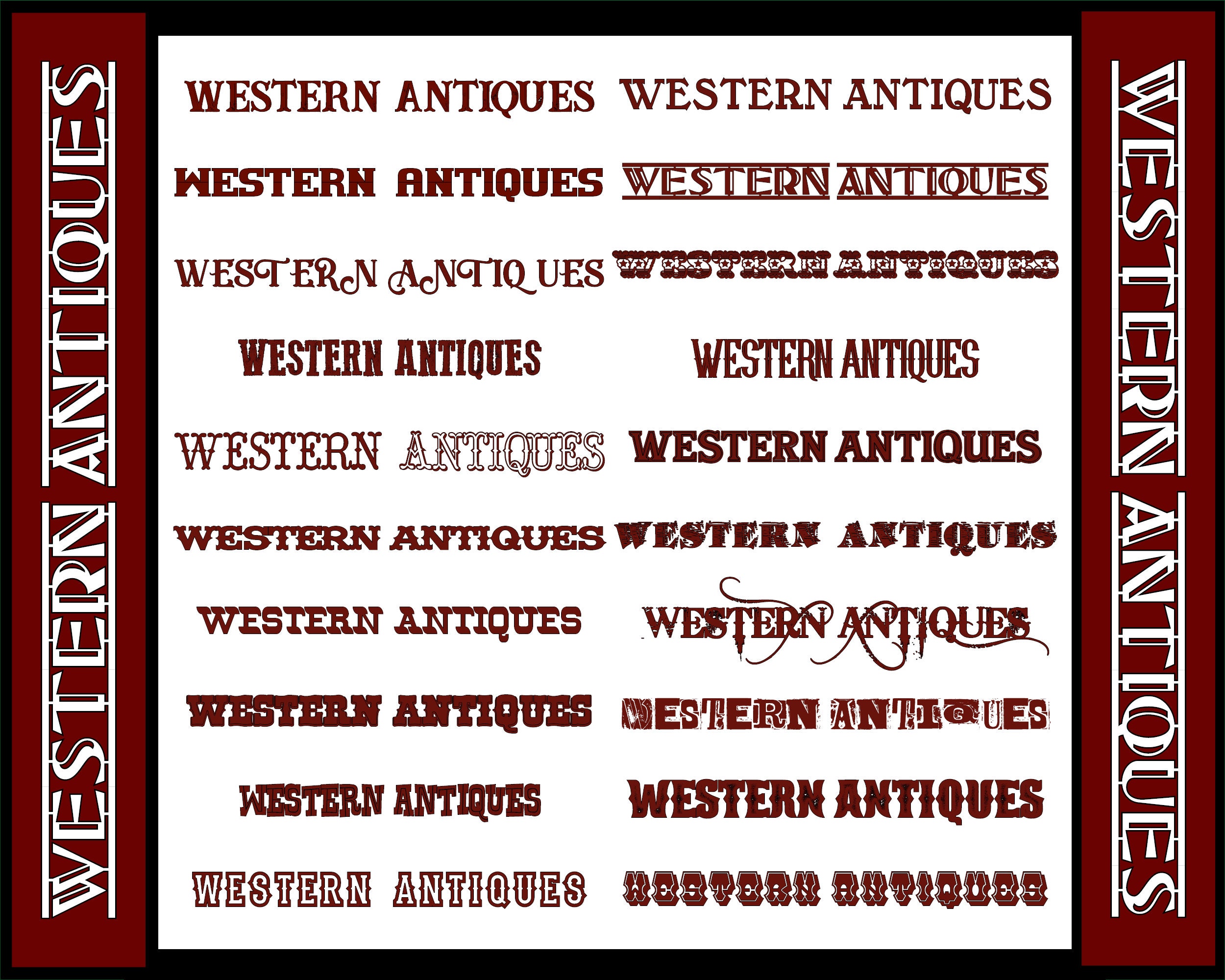 Western Antiques 1 Font Pack 1 (20 Western and Antique Fonts) (Digital Download)