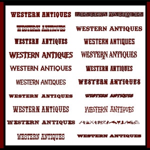 Western Antiques 3 Font Pack 3 (21 Western and Antique Fonts) (Digital Download)