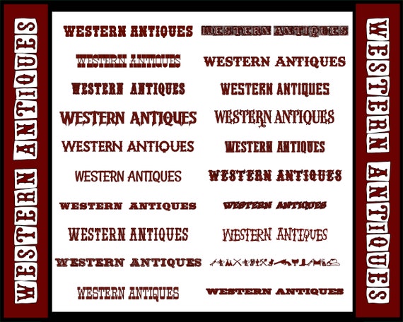 Western Antiques 3 Font Pack 3 21 fuentes occidentales y - Etsy México Western Antiques 3 Font Pack 3 21 fuentes occidentales y - Etsy México