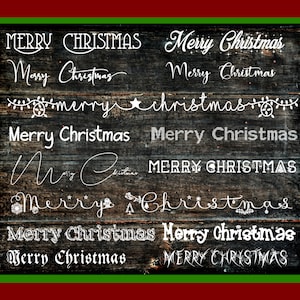 Christmas Font Pack 2 (21 weihnachtliche und kursive Schriftarten) (Digitaler Download)