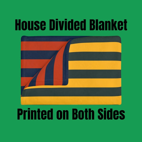 Green Bay House divided blanket famous Chicago rivalry velveteen Blanket with Two-sided print Custom Striped Fun Gift for Sports Family