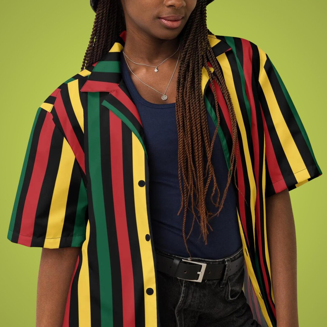 GENERATIONS - GENERATIONS シャツガウン　Lサイズ Juneteenth and Kwanzaa Button-up Shirt: African Heritage Pride