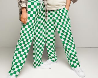 Pantaloni Jogging Uomo A Quadri - Sportivi, Vita Elastica, Tasche - Foto 7