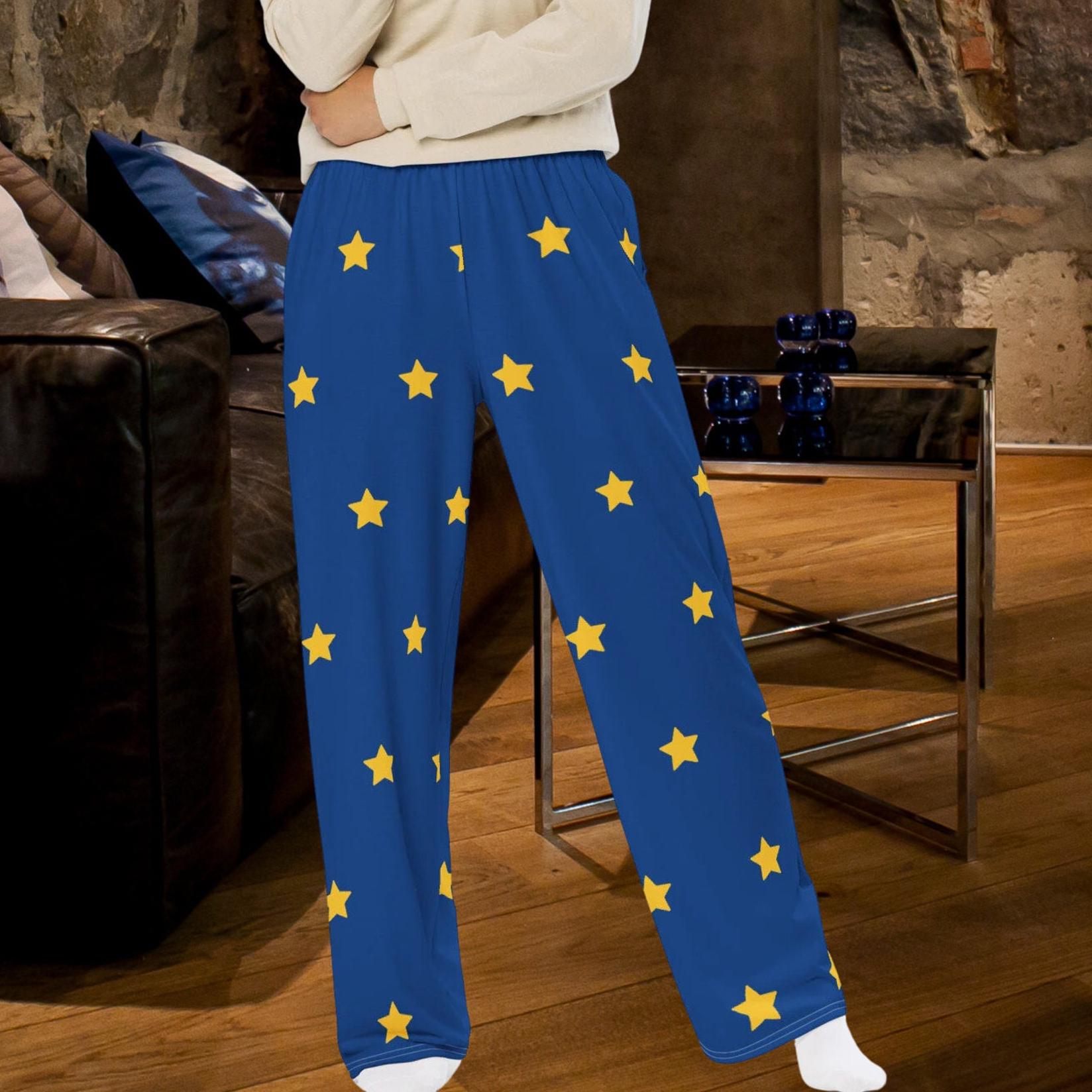 【USED】STAR PAJAMA PANTS Star Themed Lounge Pants: Cosplay Party Slumber Bottoms - Etsy