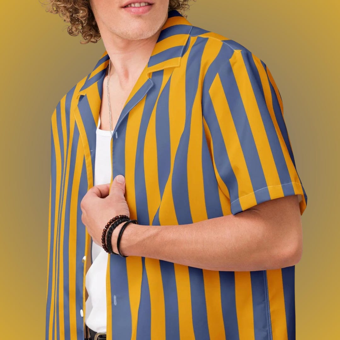 Contrasting Hem Shirt in Gold