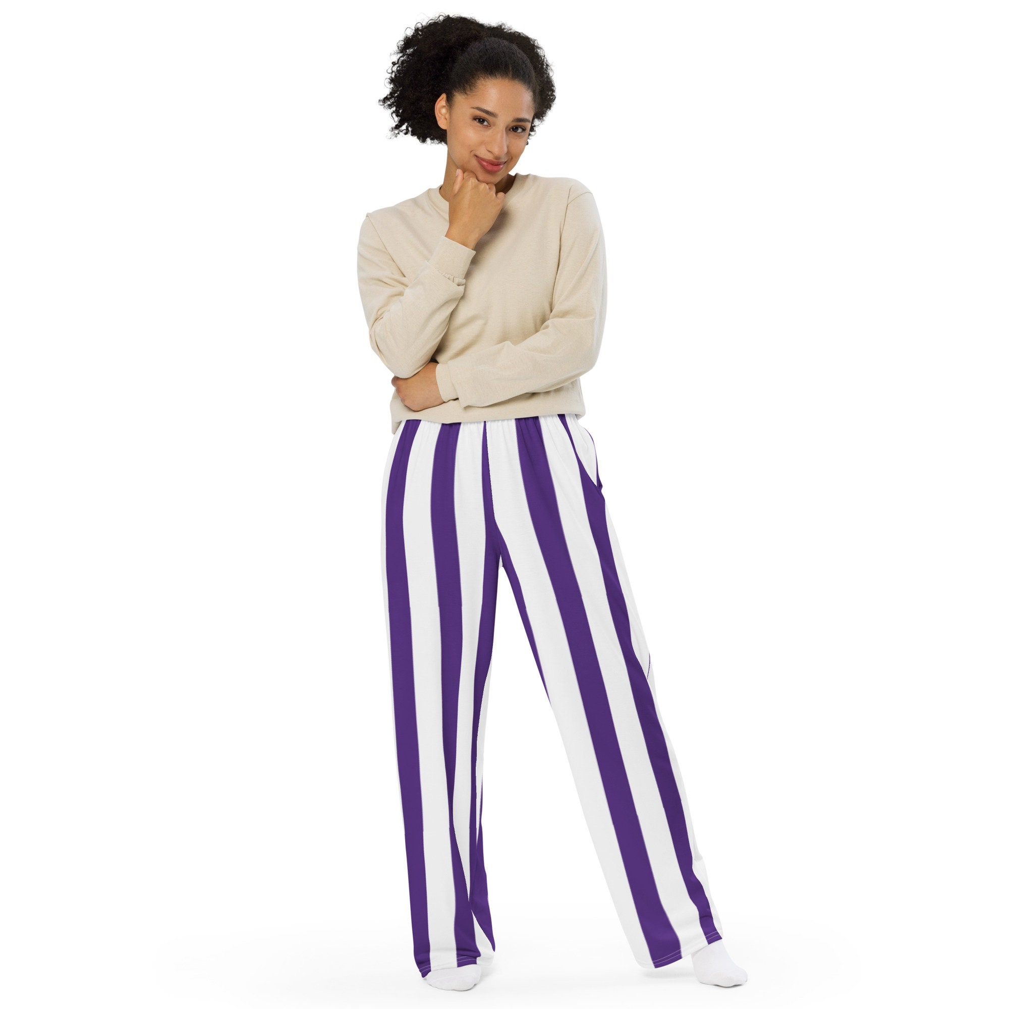 Purple Stripe Pants - Etsy