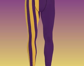 Two-Tone Jester Leggings: Customizable Cosplay Costume - Mardi Gras Carnival