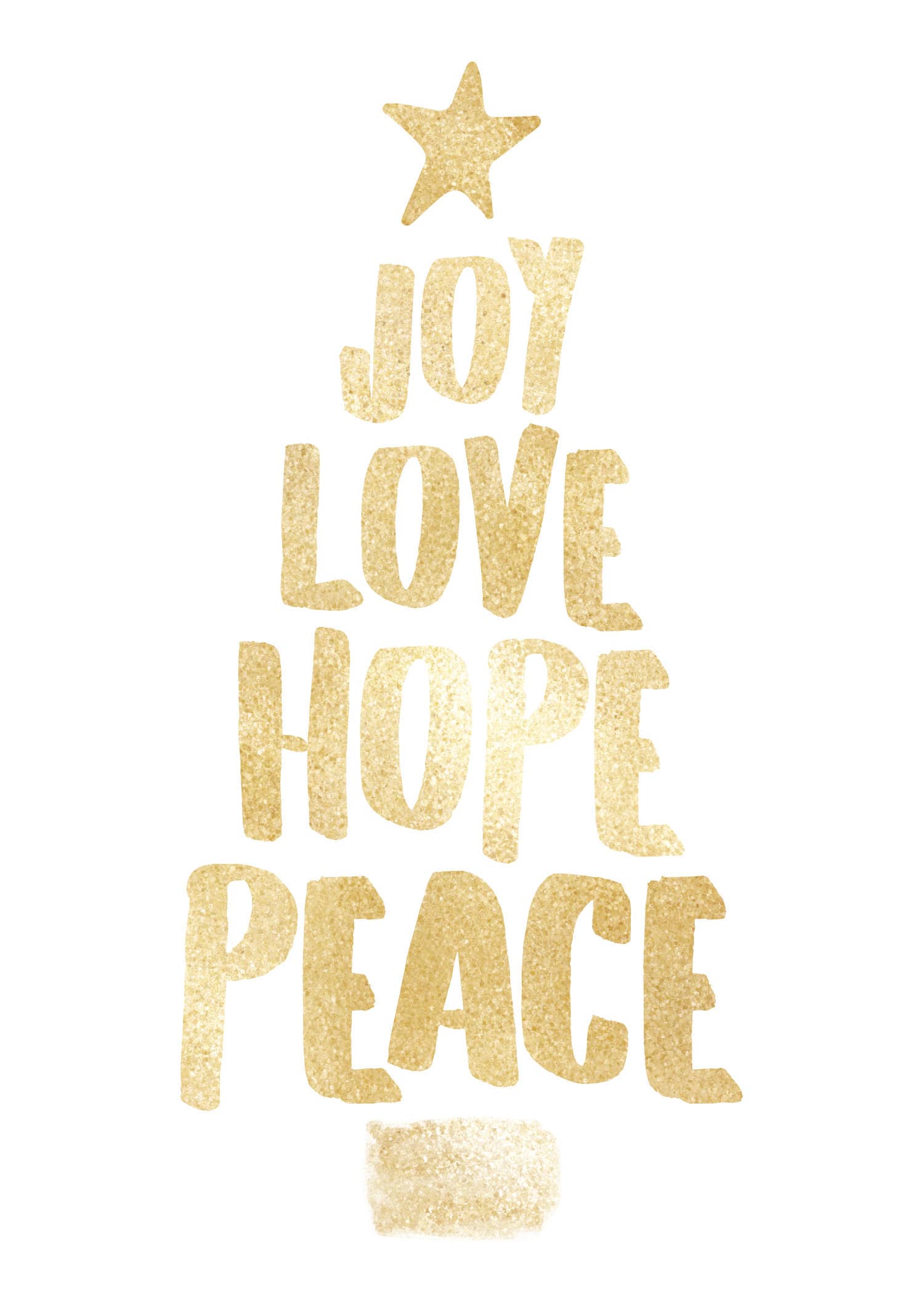 Joy Love Hope Peace Advent tree print Christmas tree print Etsy España