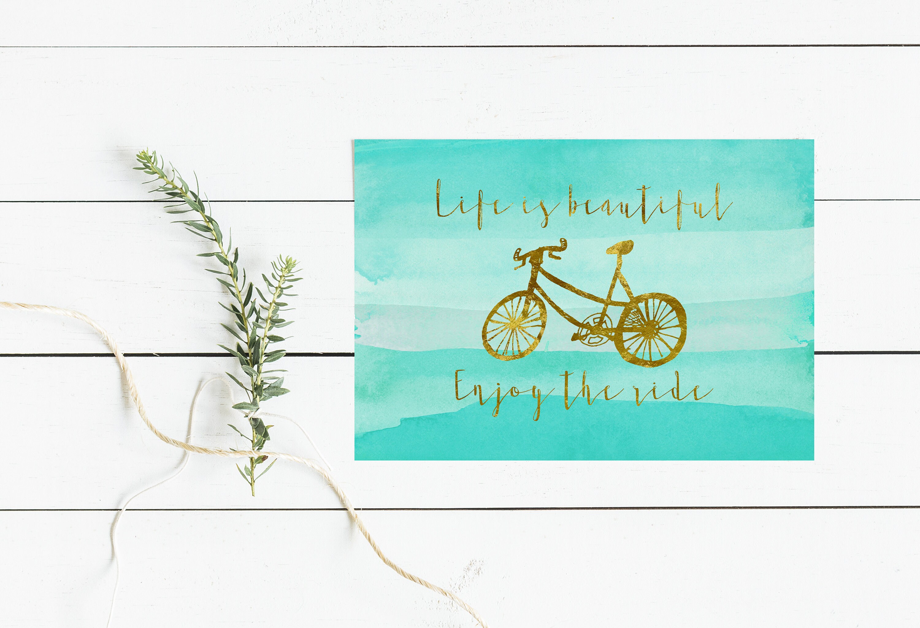 Life is Beautiful Enjoy the Ride, Printable Art, Inspirational Art