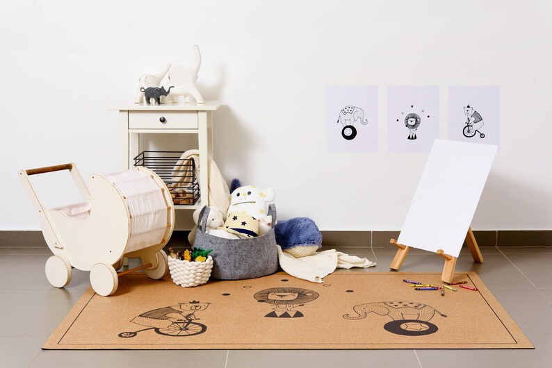 Baby Play Mat Nursery Mat Baby Shower Gift Natural Cork Etsy