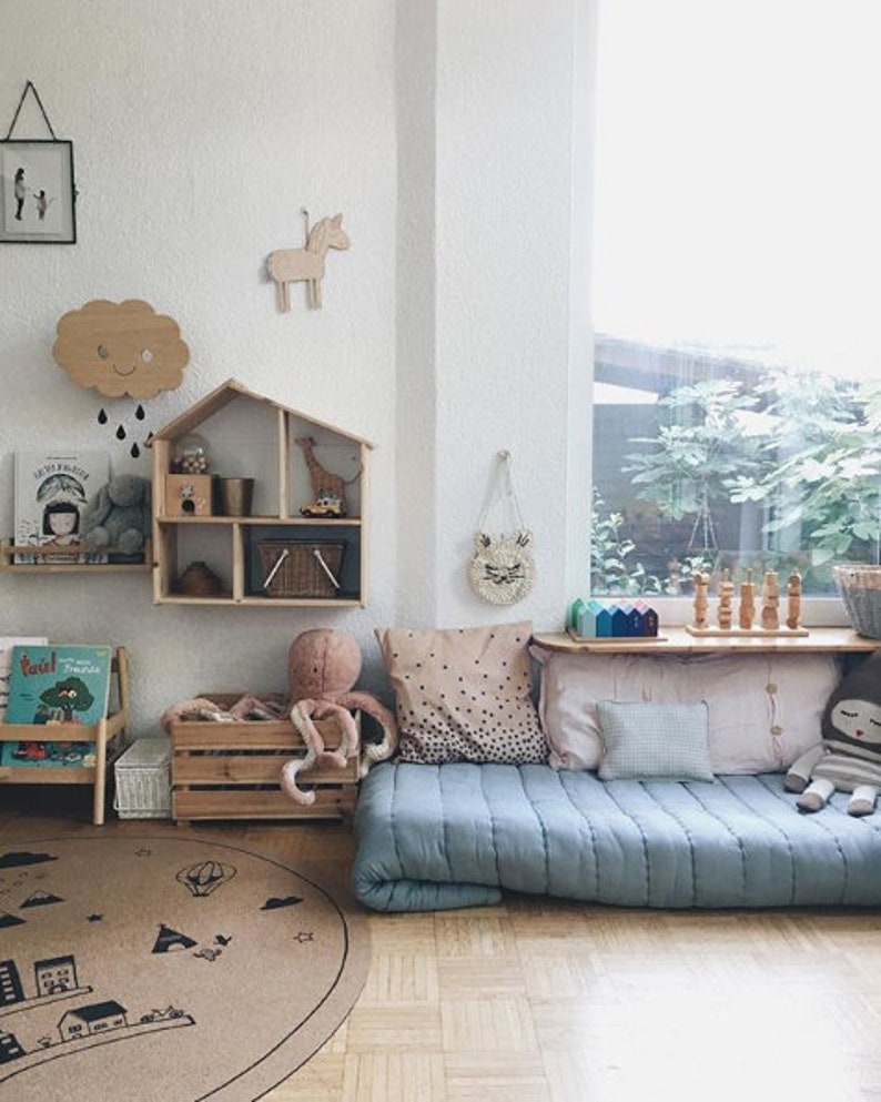 Round Natural Area Rug Eco Kids Accessories Uni Nursery Decor Sustainable Cork For Interior 4 26 Feet 130 Cm