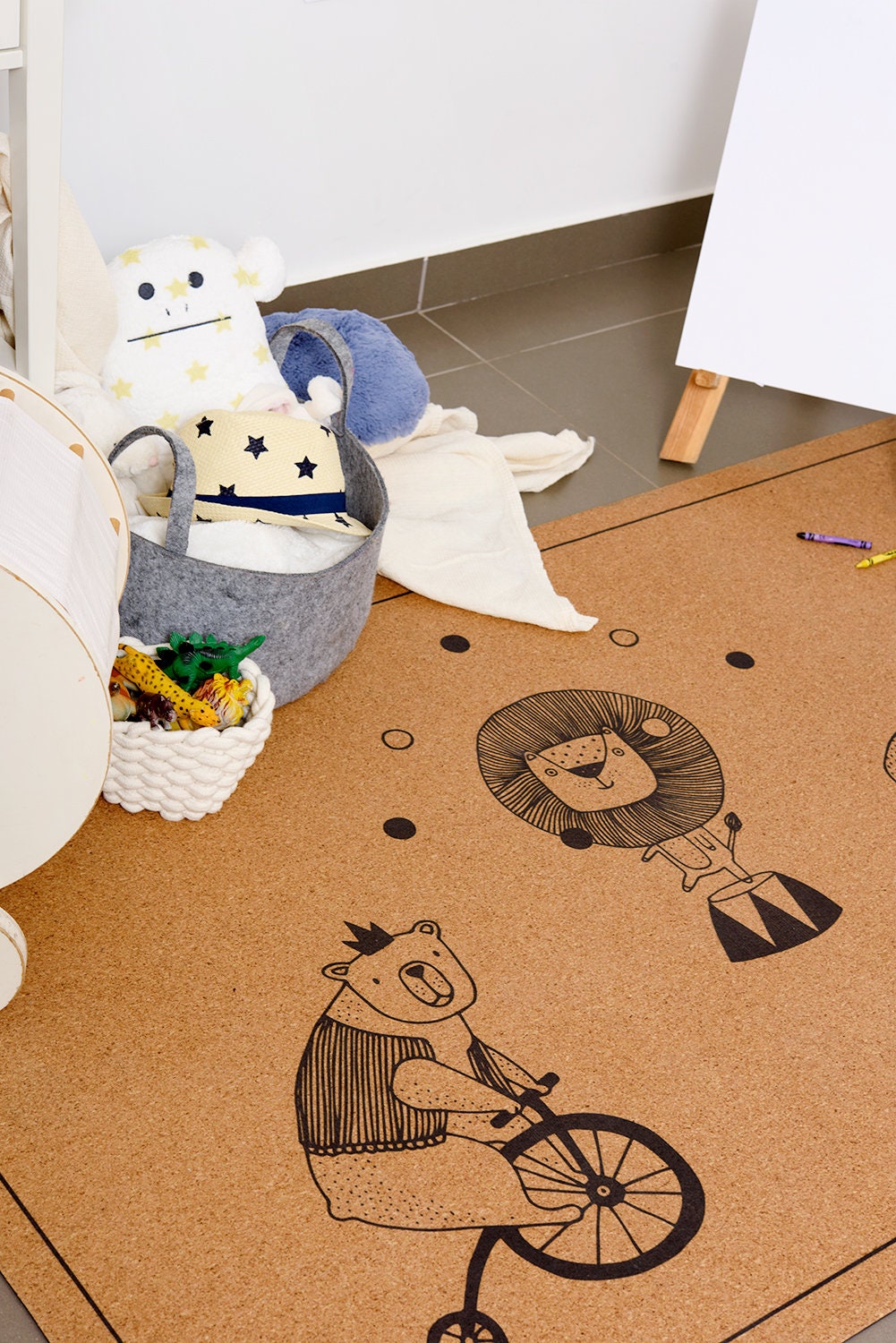 Baby Play Mat Nursery Mat Baby Shower Gift Natural Cork Etsy