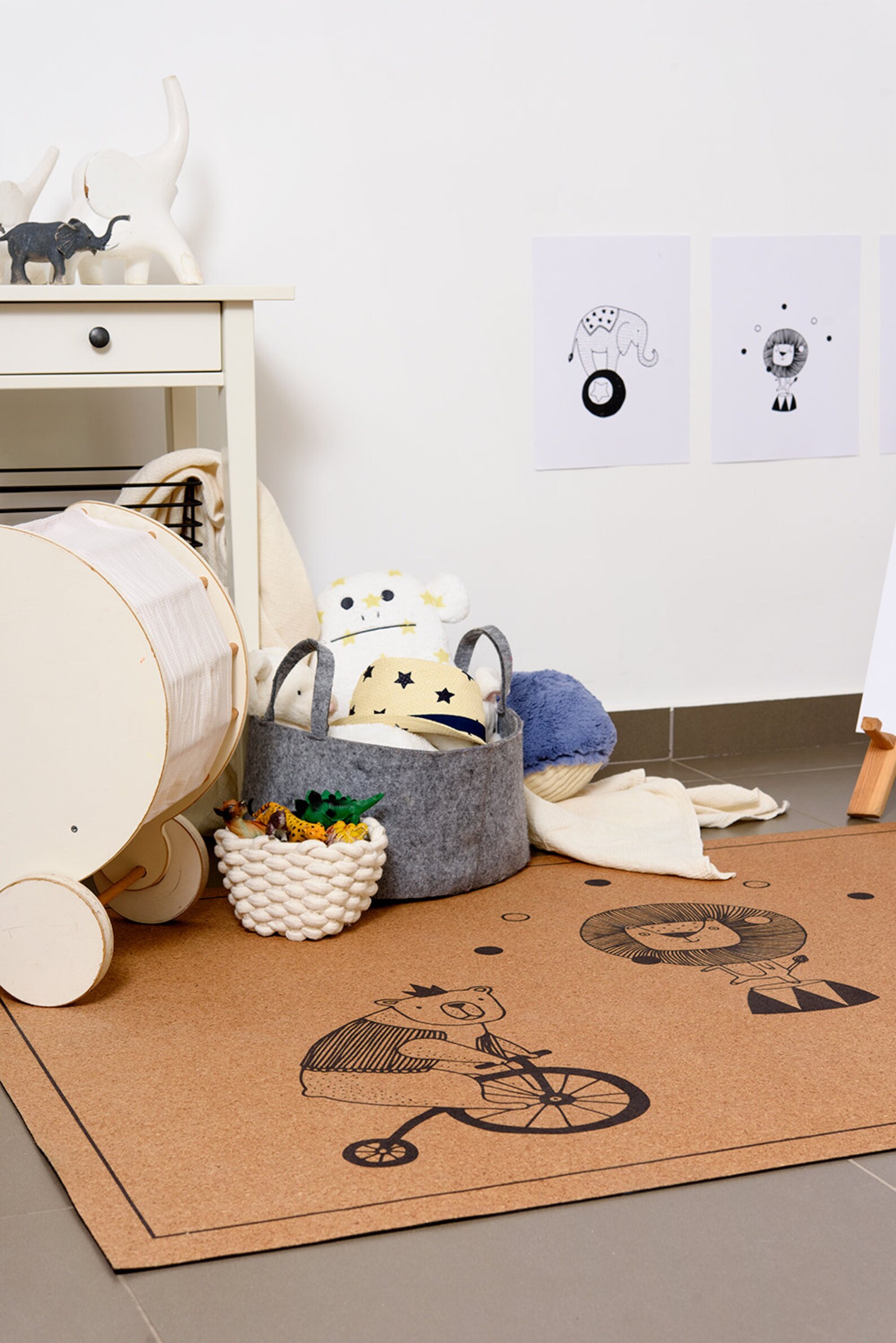 Baby Play Mat Nursery Mat Baby Shower Gift Natural Cork Etsy