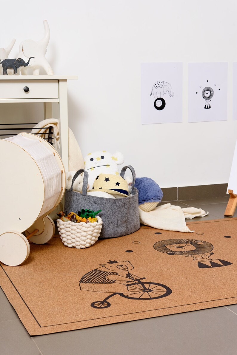 Baby Play Mat Nursery Mat Baby Shower Gift Natural Cork Etsy