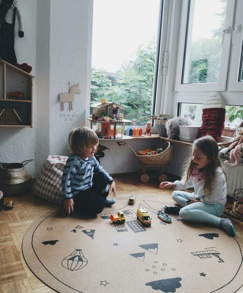 Baby girl Round nursery rug area rugs baby shower kids Etsy