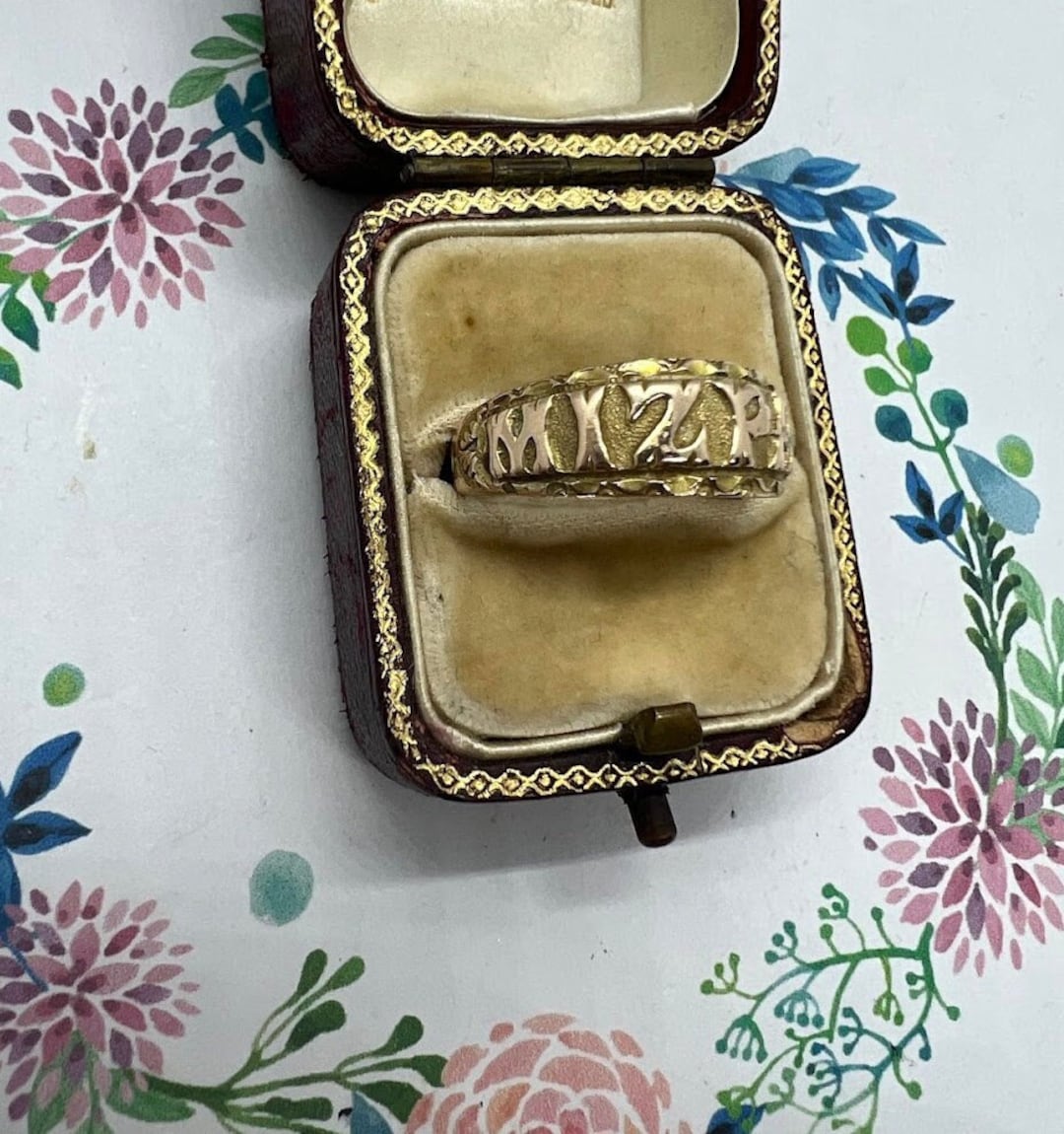 Epic Antique 9ct Gold 1916 'mizpah' Ring size P 1/2 - Etsy UK