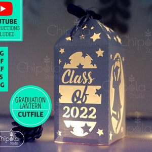 Graduation Lantern, Prom decoration SVG, 3D Lantern, luminary LED template Download, centerpiece table decoration, Silhouette, Cricut, laser