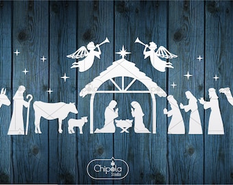 Download Nativity 3d Svg Etsy