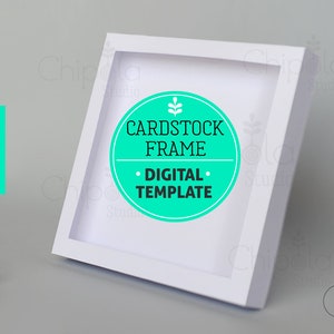 Blank Square Shadow Box frame SVG for layered artwork paper art. 3d card template, possible to use with a LED light string. Cricut