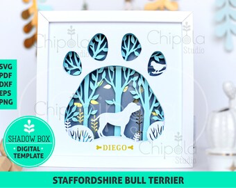 Download Bulldog Shadow Box Etsy