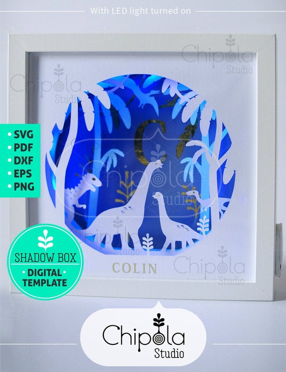 Download Dinosaurs Shadow Box Svg 3d Papercut Svg Layered Paper Art Etsy