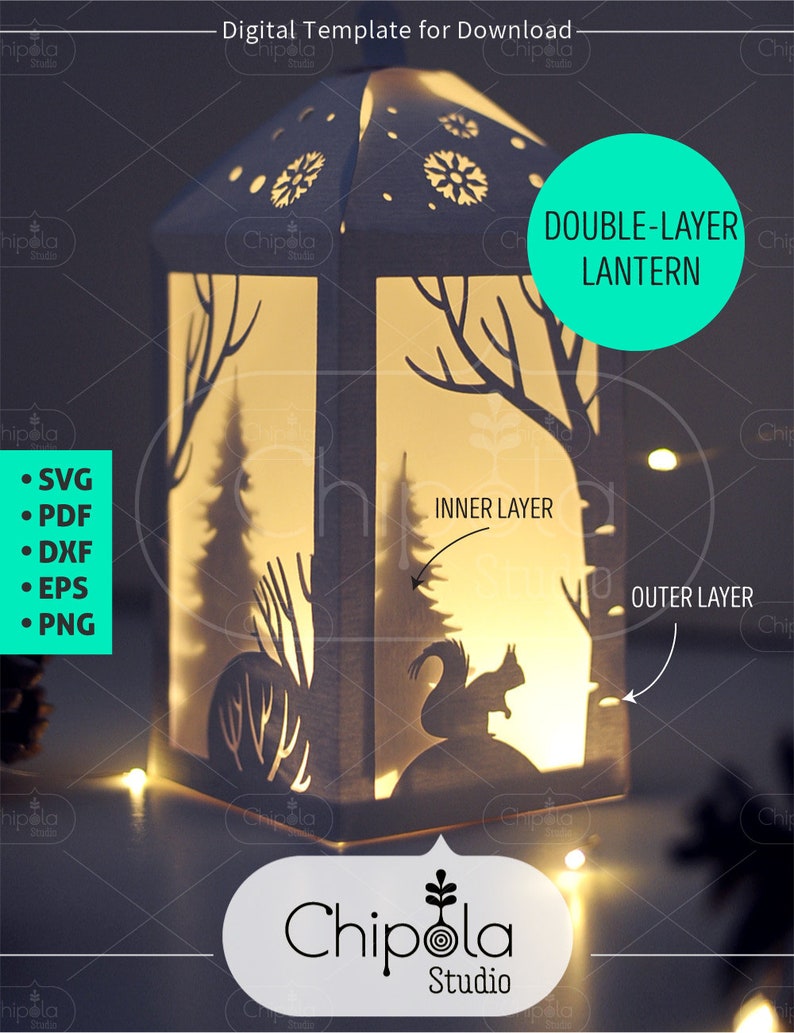Download Christmas decoration SVG 3D christmas Lantern paper model ...
