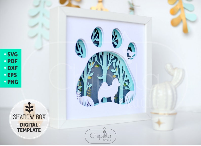 Download Pomsky Dog breed Shadow Box SVG 3d papercut SVG layered | Etsy