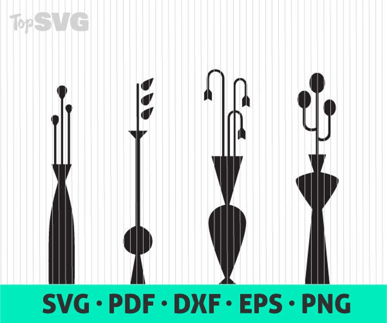 Download Vase flowers SVG PNG DXF eps & pdf For Cameo Silhouette | Etsy