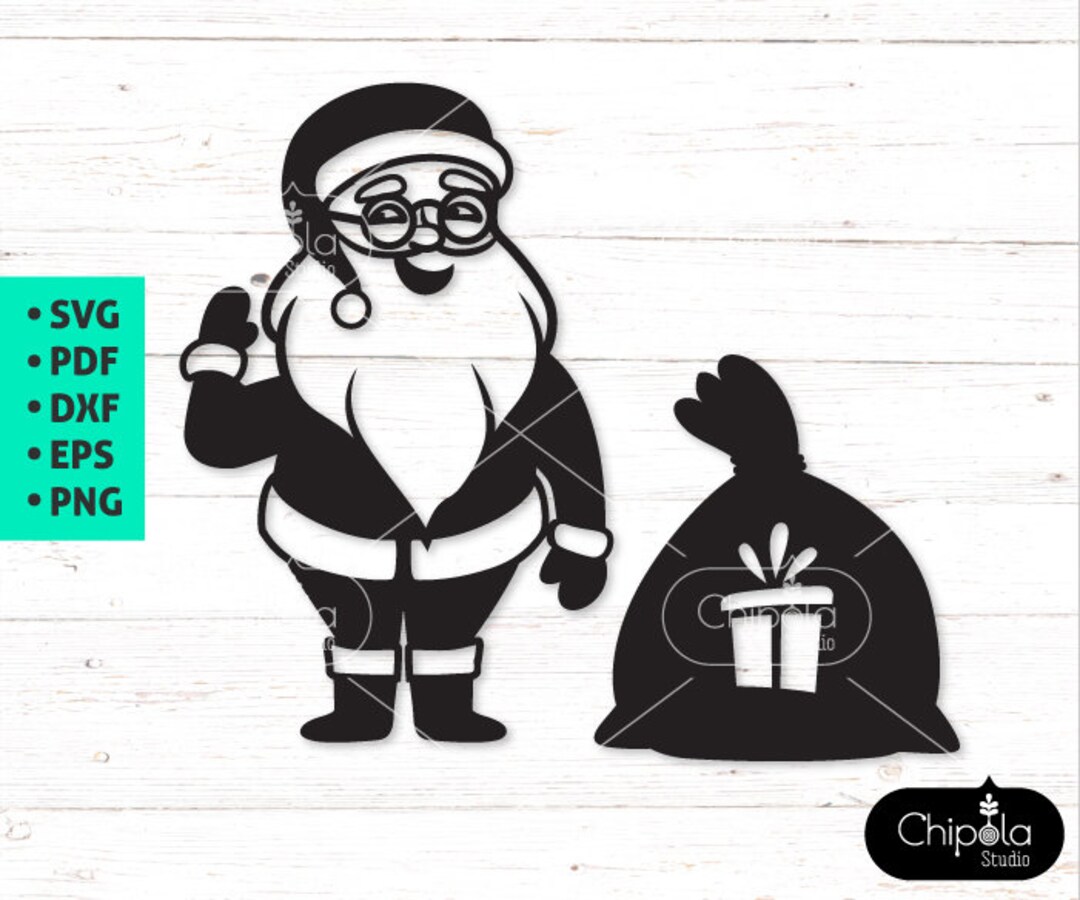 Santa Claus SVG Cut File, Ornament Christmas Decoration, Santa T-shirt ...